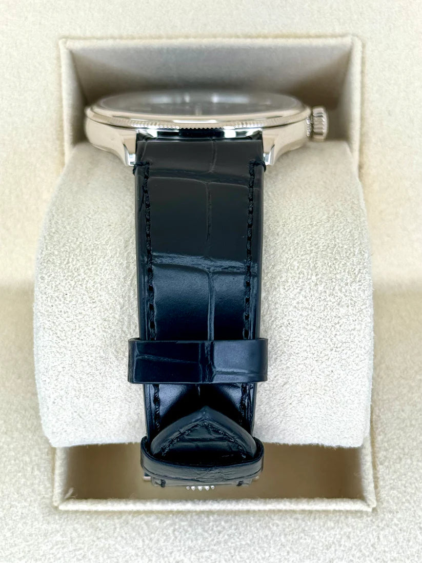 Rolex 1908 White Gold Black Dial Black Alligator Strap - 52509-0002 - Image 3