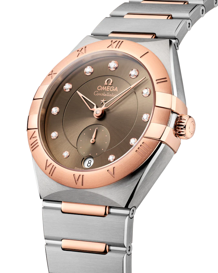 Omega Constellation 34mm Brown Dial with Diamonds Stainless Steel Sedna�?18k Rose Gold Bracelet 131.20.34.20.63.001 - Image 2