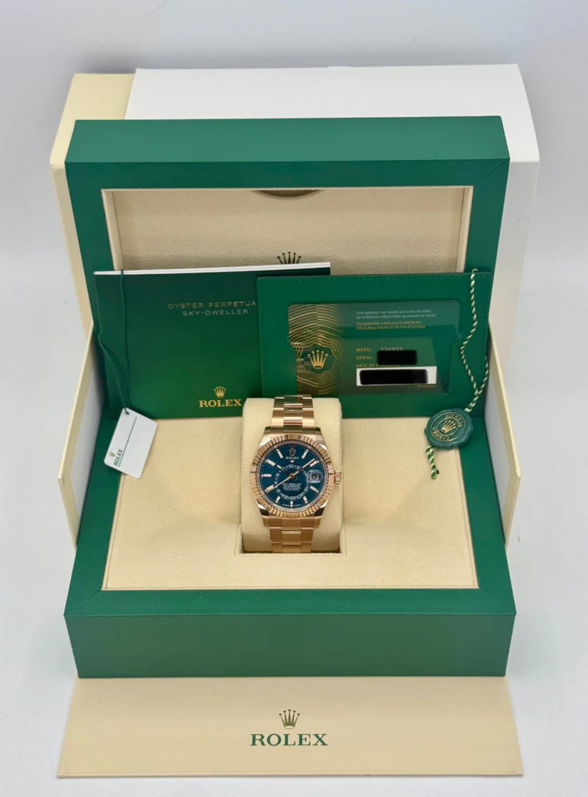 Rolex Sky-Dweller 42mm 336935-0001 Rose Gold Blue Dial Oyster - Image 7