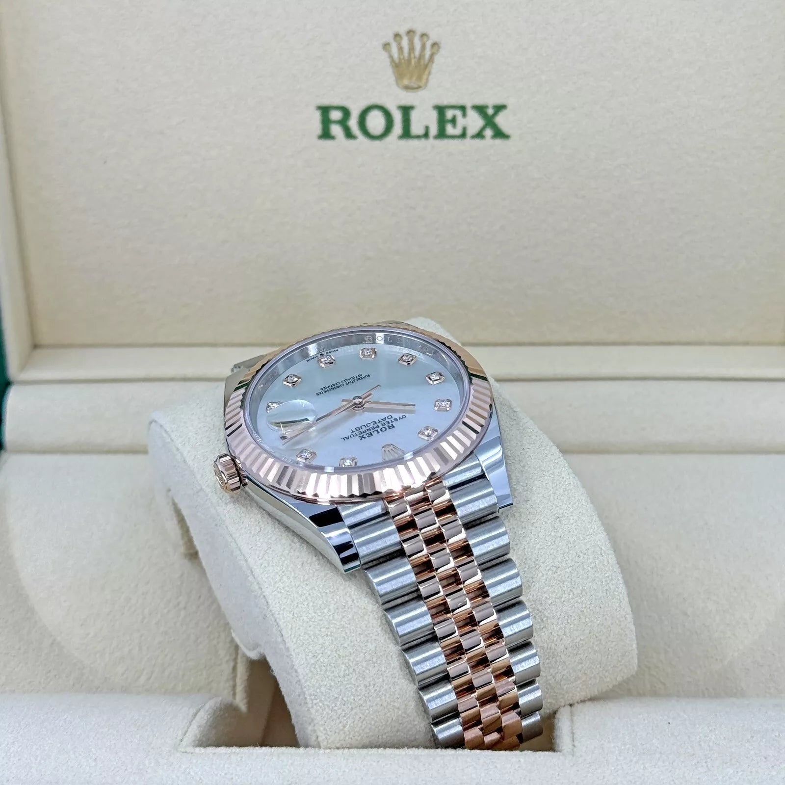 Rolex Datejust 41mm 126331 MOP Diamond Jubilee Steel and Rose Gold Watch - Image 7
