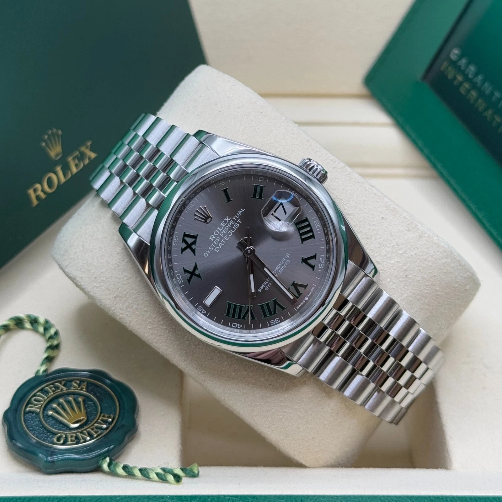Rolex Datejust 36mm 126200 Oyster Perpetual Wimbledon Dial Jubilee Stainless Steel - Image 4