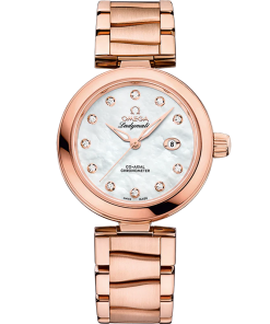 Alternative view of Omega De Ville Ladymatic 34mm White Dial with Diamonds Sedna�?18k Rose Gold Bracelet 425.65.34.20.55.010