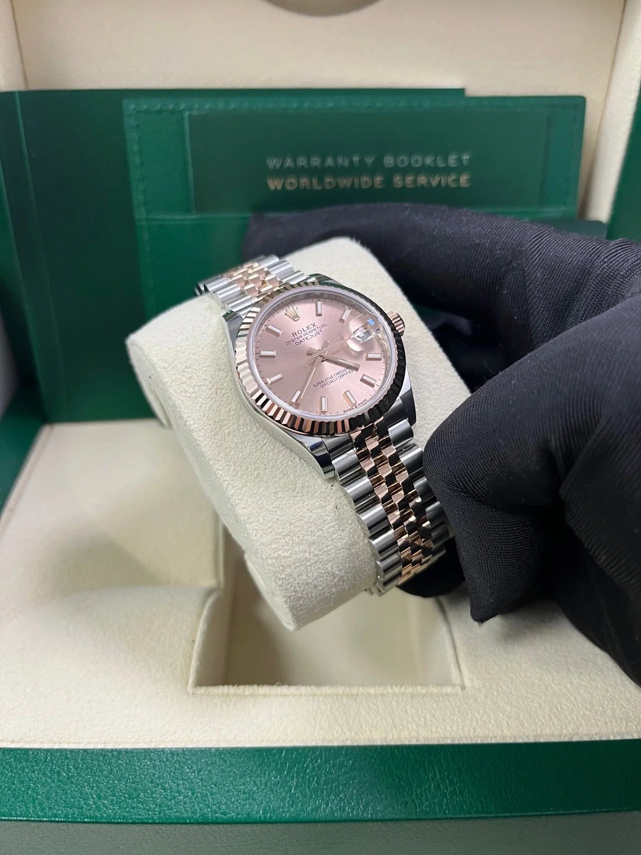 Rolex Lady-Datejust 28mm 279171 Sundust Index Oyster Stainless Steel and Rose Gold - Image 9
