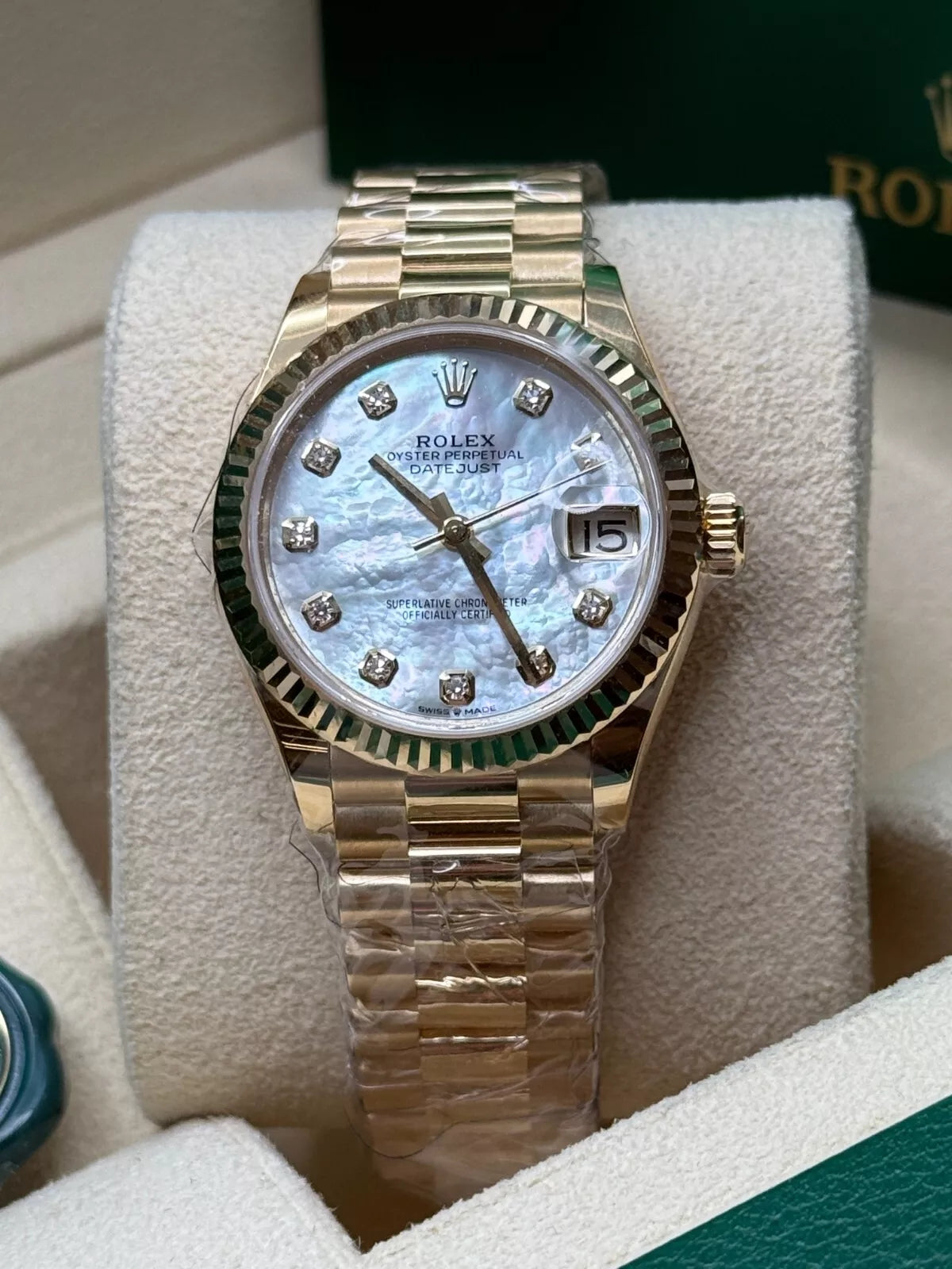 Rolex Datejust m278278-0020 White 31mm Dial President Bracelet Watch - Image 5