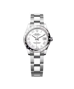 Alternative view of Rolex Datejust m278344 White Dial 31mm Domed Diamond Oyster Watch