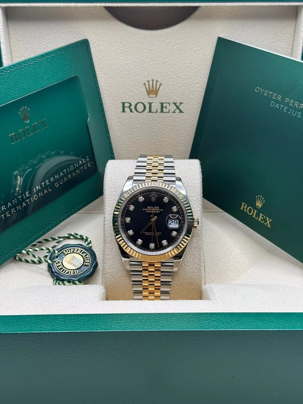 Rolex Datejust 41mm 126333 Black Diamond Jubilee Steel and Yellow Gold Men’s Watch - Image 9