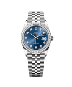 Rolex Datejust 36mm 126284 Bright Blue Dial Jubilee Bracelet