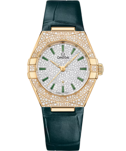 Omega Constellation Ladies' Selection 29mm yellow gold on leather strap 131.58.29.20.99.002