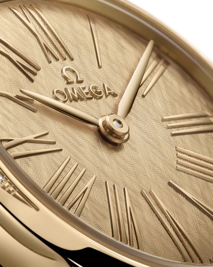 Omega De Ville Mini Trésor 26mm Yellow Dial with Diamonds Moonshine�?18k Rose Gold Bracelet 428.55.26.60.99.001 - Image 3