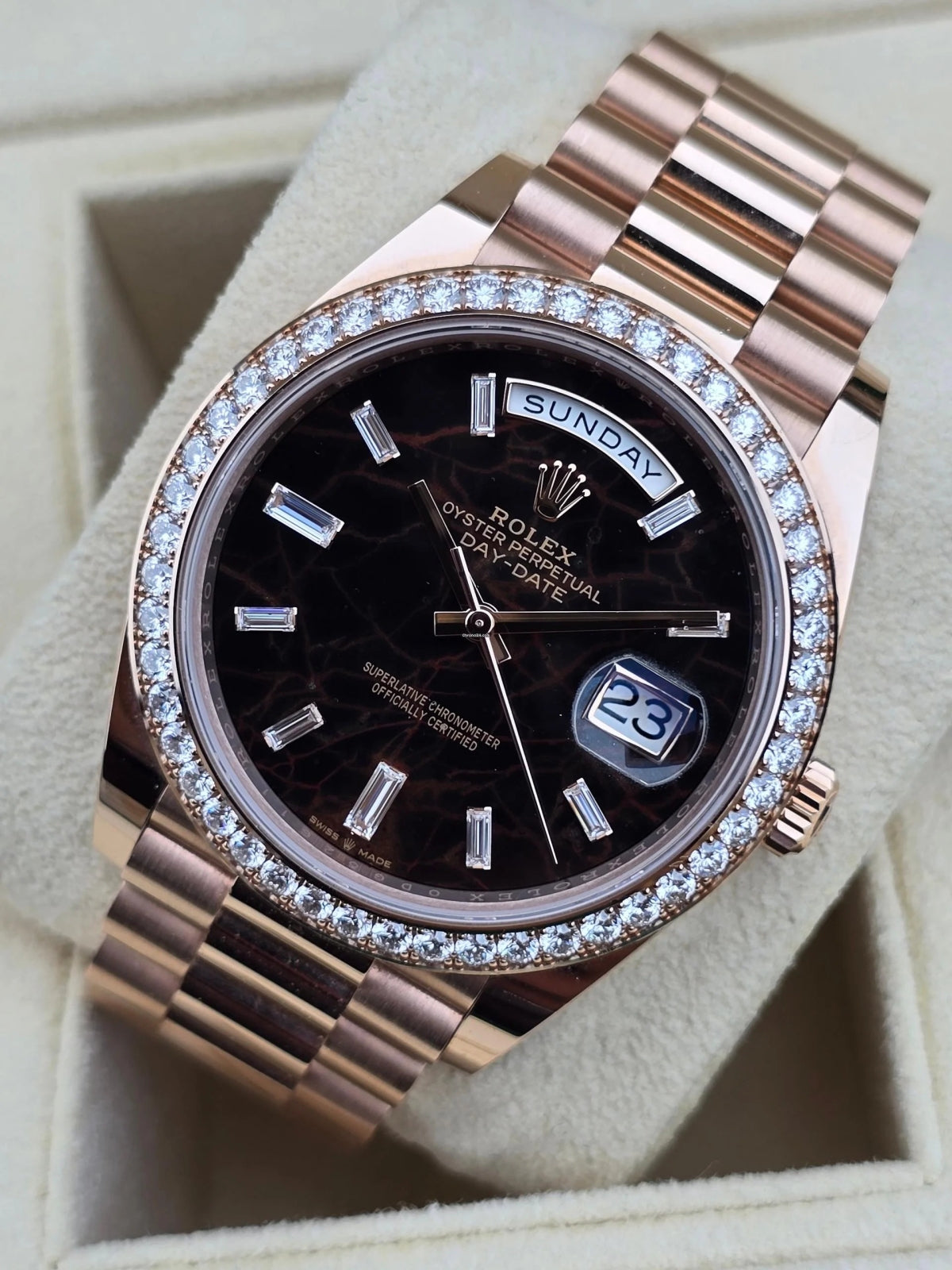 Rolex Day-Date 40mm Eisenkiesel / Diamonds Dial 228345rbr-0016 - Image 10