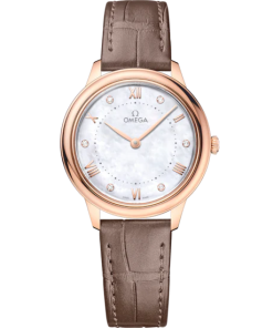 Omega De Ville Prestige 30mm White Dial with Diamonds Sedna�?18k Rose Gold Strap 434.53.30.60.55.001
