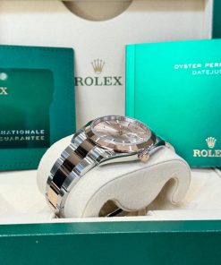 Alternative view of Rolex Datejust 41mm 126301 Sundust Index Oyster Steel and Everose Gold Watch