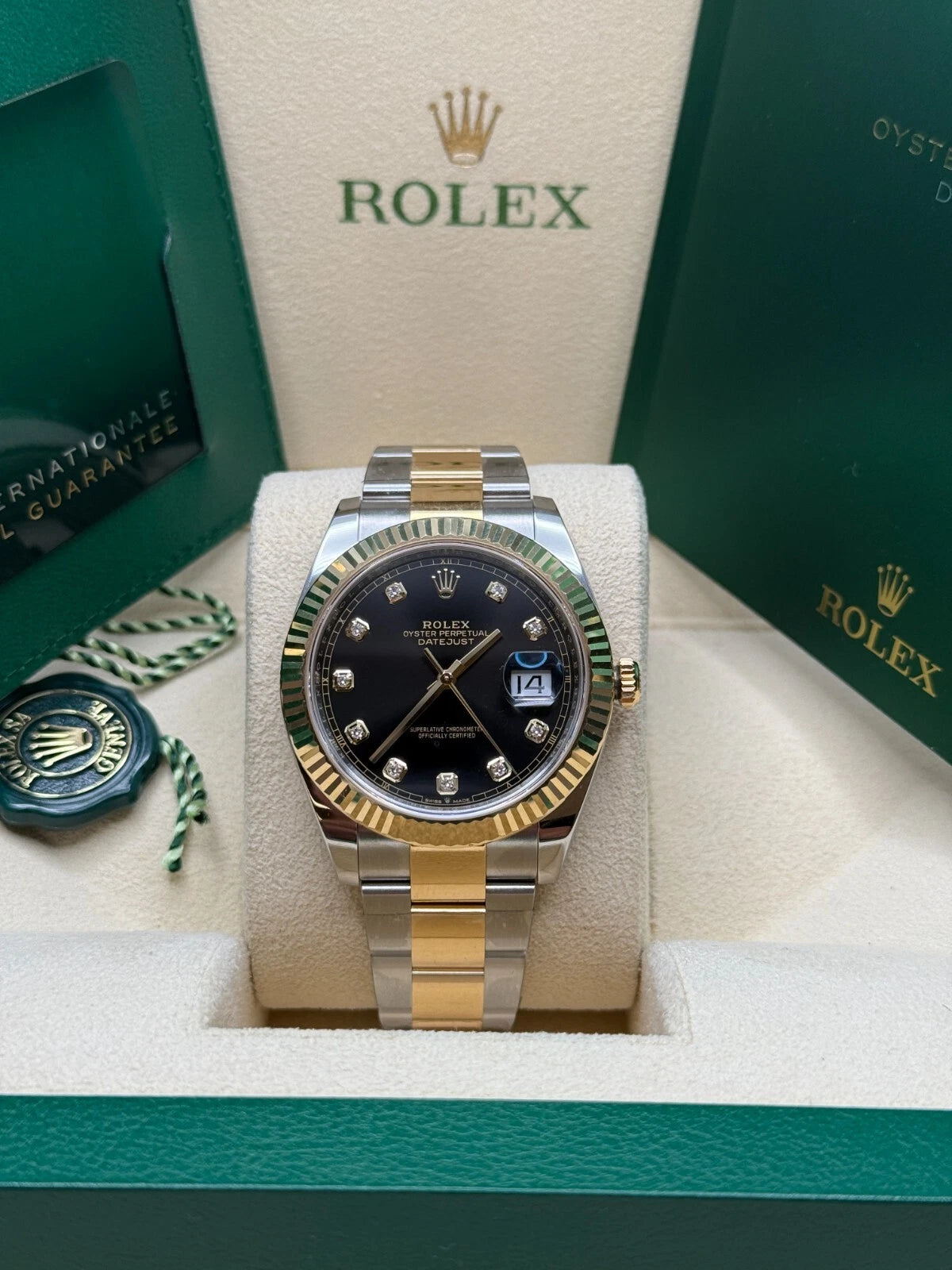 Rolex Datejust 41mm 126333 Black Diamond Jubilee Steel and Yellow Gold Men’s Watch - Image 5