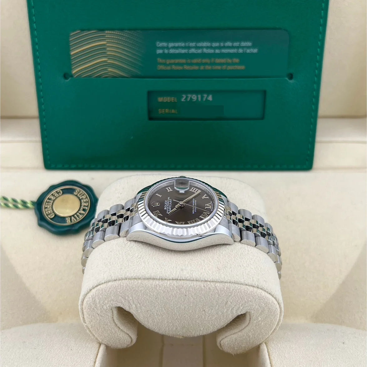 Rolex Lady-Datejust 28mm 279174 Dark Grey Roman Dial Oyster Bracelet - Image 5