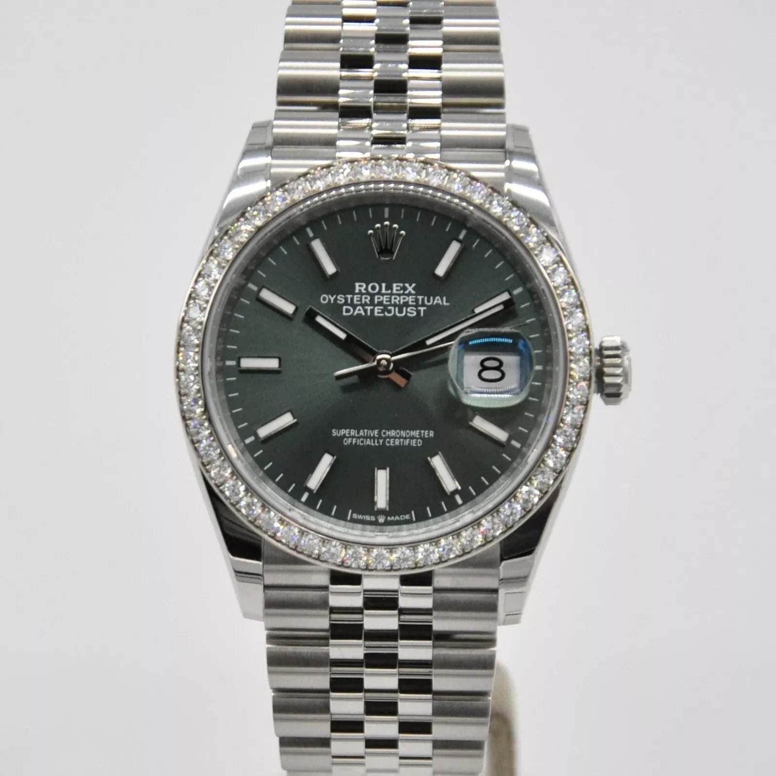 Rolex Datejust 36mm 126284 Green Dial Jubilee Bracelet - Image 4