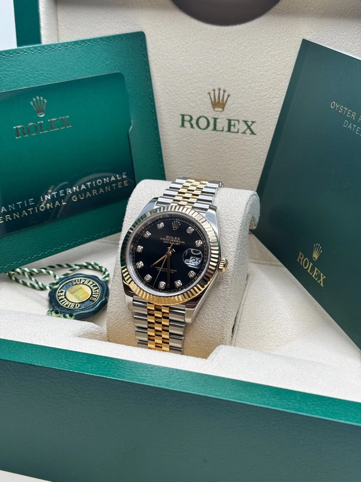 Rolex Datejust 41mm 126333 Black Diamond Jubilee Steel and Yellow Gold Men’s Watch - Image 11
