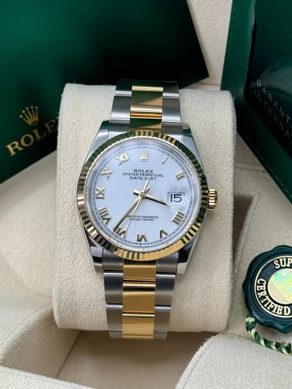 Rolex Datejust 36mm 126233 White Dial Oyster Bracelet Watch - Image 3