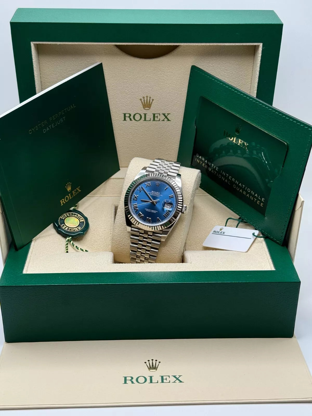Rolex Datejust 41mm 126334 Blue Roman Oyster Stainless Steel Men’s Watch - Image 13