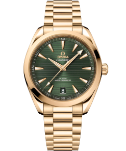 OMEGA Seamaster Aqua Terra 41 mm Green Dial Stainless Steel and Sedna�?18k Yellow Gold Strap 220.50.41.21.10.001