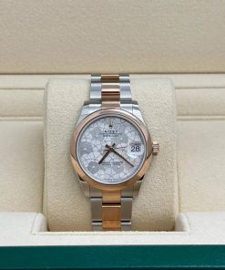 Alternative view of Rolex Datejust m278241-0031/0032 31mm  Silver Floral Motif Dial Oyster Bracelet Watch
