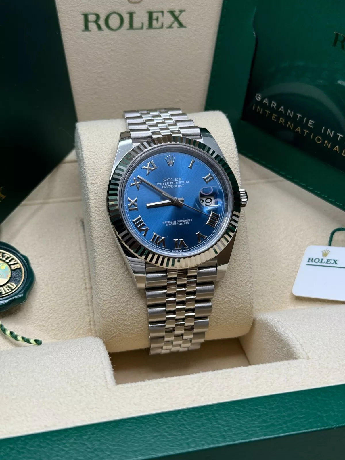 Rolex Datejust 41mm 126334 Blue Roman Oyster Stainless Steel Men’s Watch - Image 4