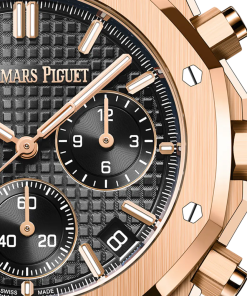 Alternative view of Audemars Piguet ROYAL OAK Pink Gold Black Dial CHRONOGRAPH 41mm