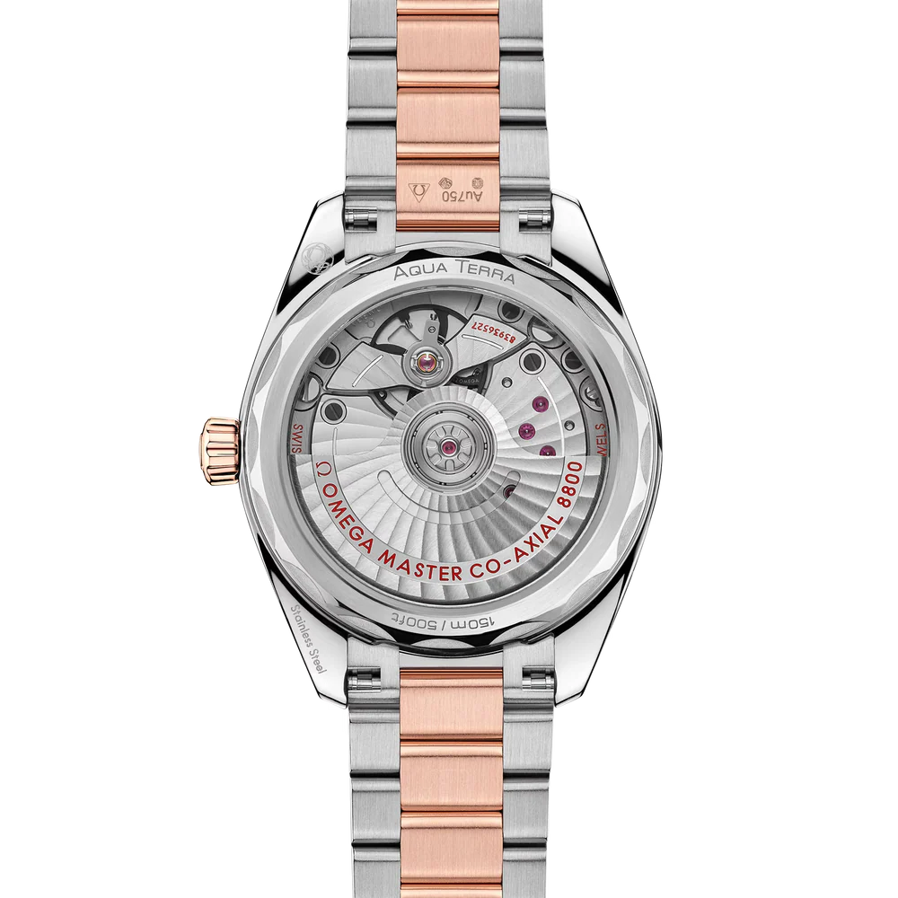 Omega Seamaster Aqua Terra Shades 34 mm Pink Dial Stainless Steel and Sedna�?18k Rose Gold Bracelet 220.20.34.20.10.001 - Image 2