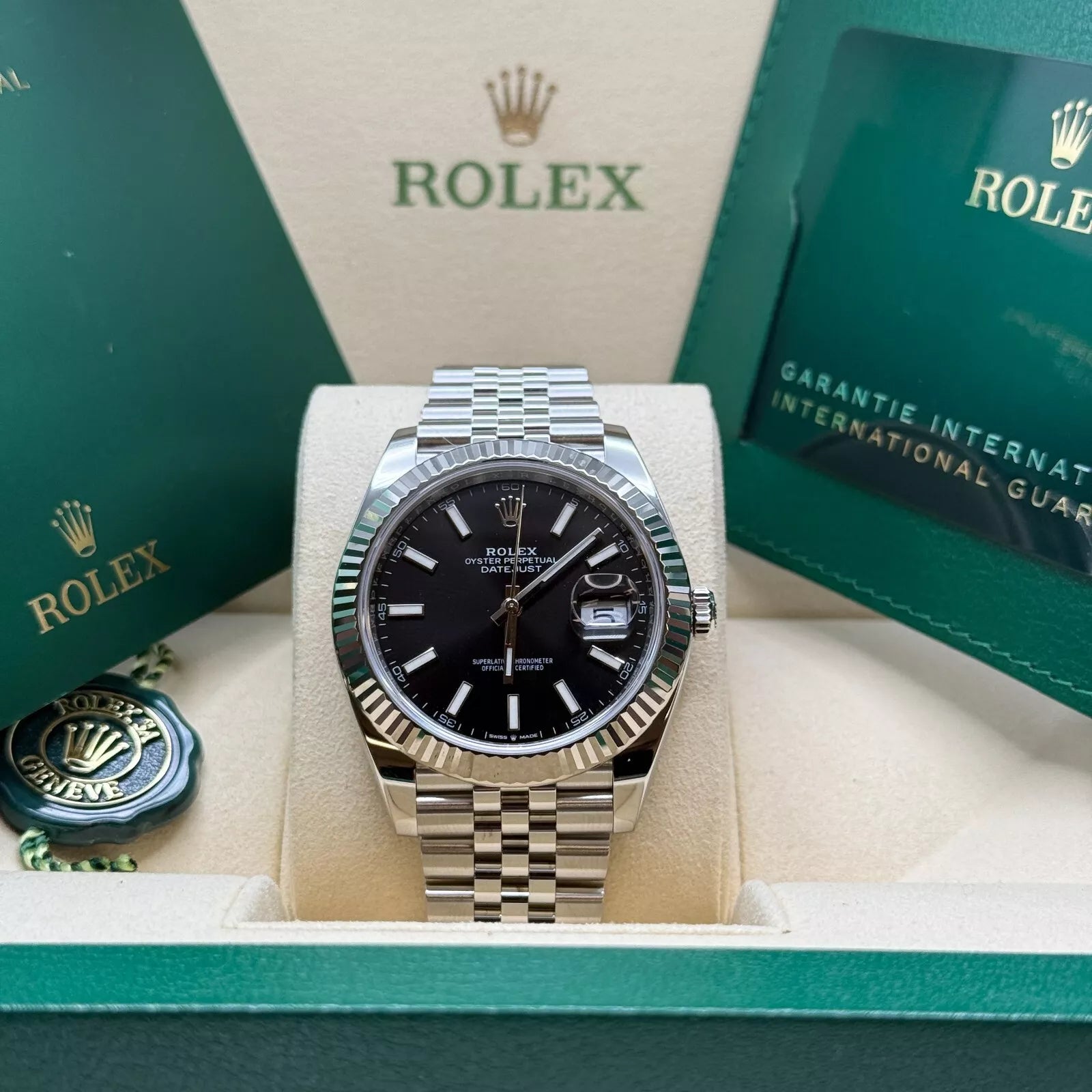 Rolex Datejust Black Index Jubilee 41mm Stainless Steel - 126334 - Image 3