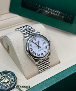 Alternative view of Rolex Datejust m278240-0003/0004 31mm White Roman Domed Bezel Oyster Oystersteel