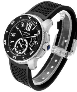 Alternative view of Cartier Calibre Diver Black Rubber 42mm