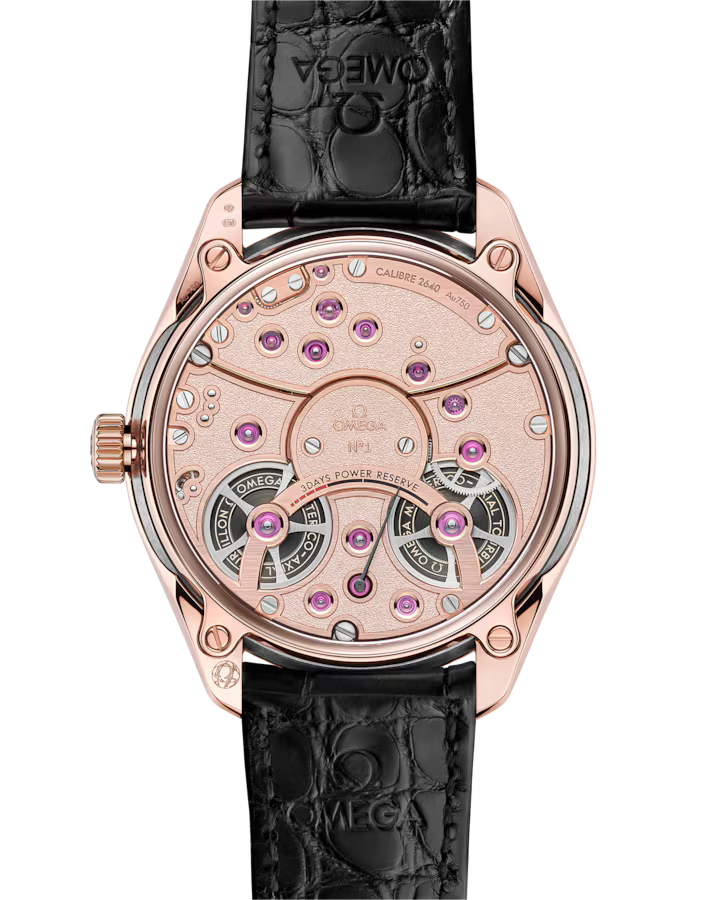 Omega De Ville Tourbillon 43mm Black Dial Sedna�?18k Rose Gold and Canopus Gold�?Strap 529.53.43.22.01.001 - Image 3