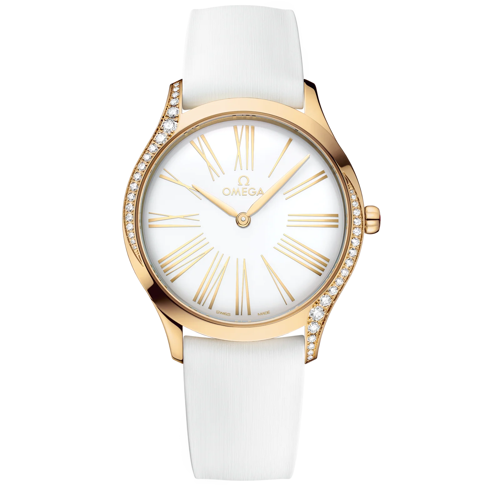Omega De Ville Trésor 36mm White Dial with Diamonds Moonshine�?18k Rose Gold Strap 428.57.36.60.04.001