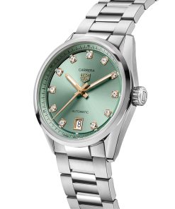 Alternative view of TAG Heuer Carrera Date 36mm Ladies Watch Green Diamond Dot WBN2317.BA0001