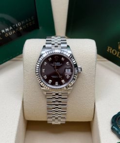 Alternative view of Rolex Lady-Datejust 28mm 279174 Dark Grey Diamond Dial Oyster Bracelet
