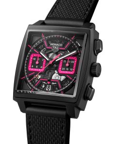 Alternative view of TAG Heuer Monaco Chronograph Pink 39mm Mens Watch CBL218B.FT6236