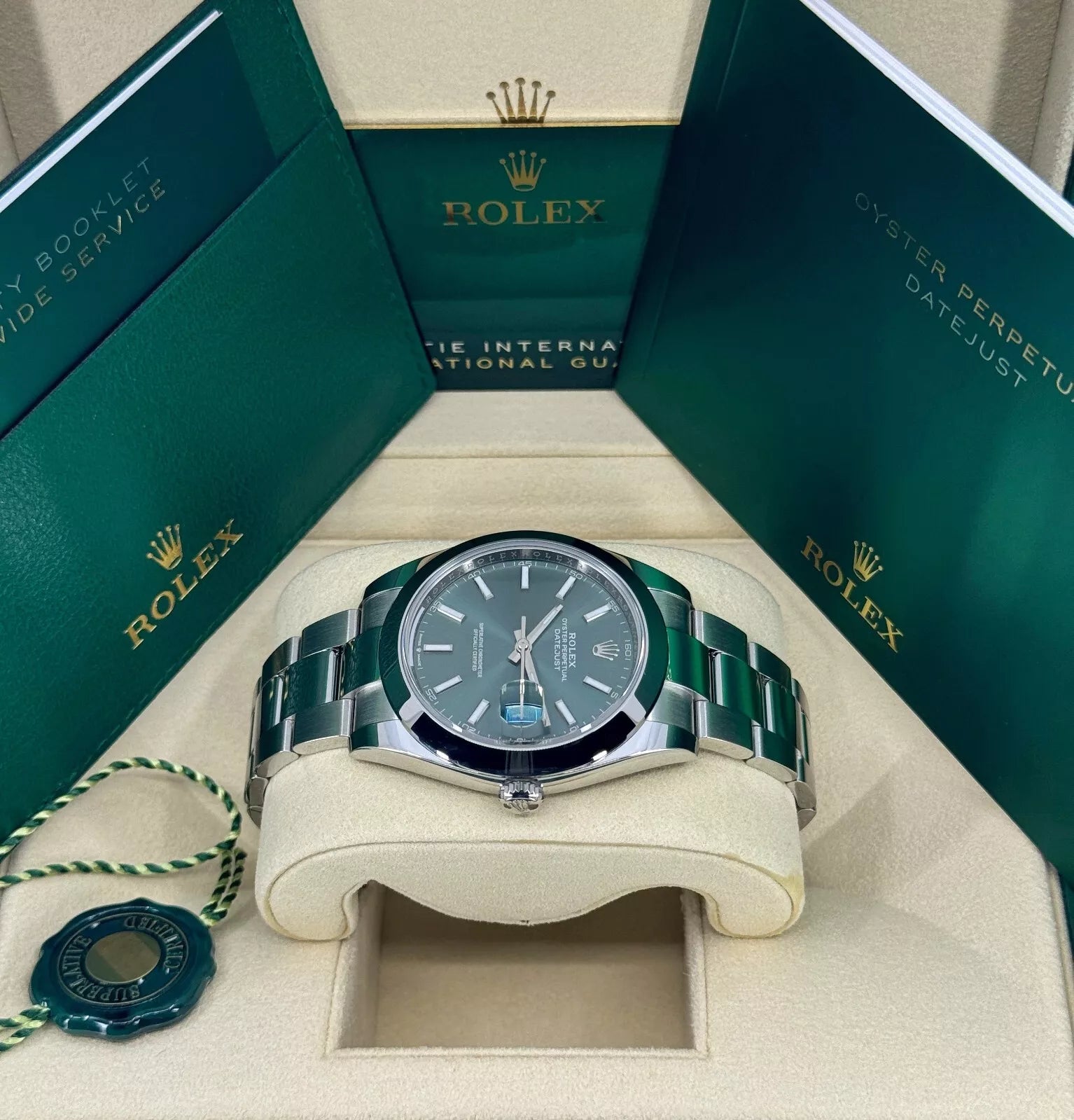 Rolex Datejust 41mm 126300 Mint Green Dial Stainless Steel Oyster Bracelet Watch - Image 9