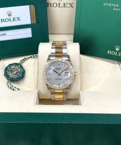 Alternative view of Rolex  Datejust 36mm 126283 White Mother-of-Pearl Dial Jubilee Bracelet Watch