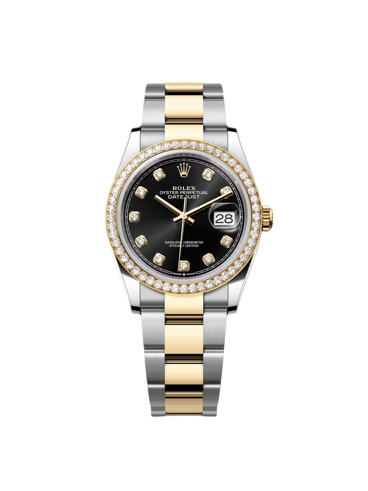 Rolex Datejust 36mm 126283 Bright Black Dial Oyster Bracelet Watch