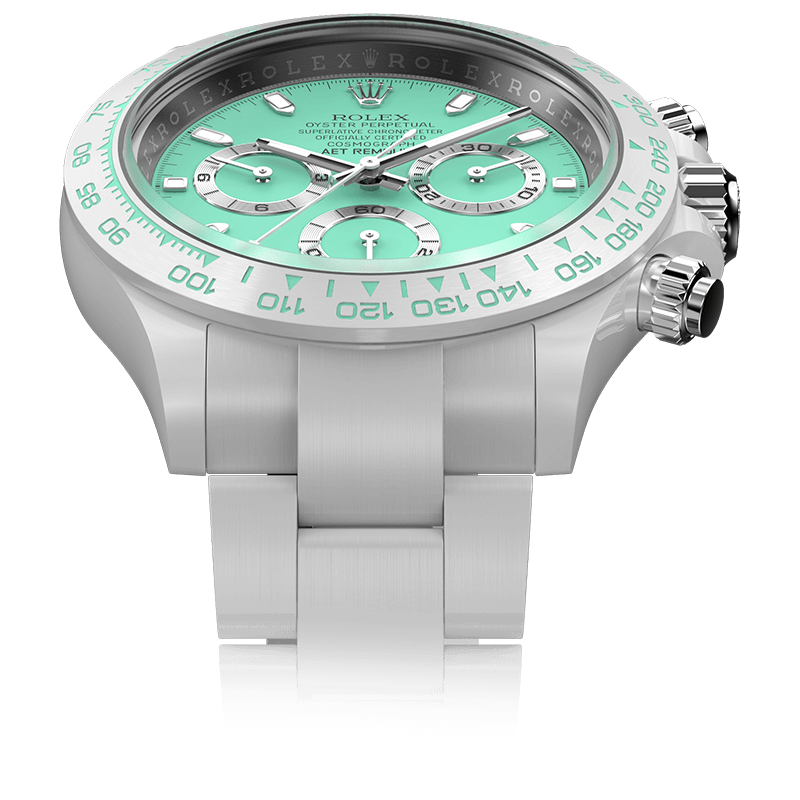 This product is out of stock. If you need to purchase it, please contact us to customize it.Rolex Daytona BISCAY GREEN WHITE CERAMIC - Image 5