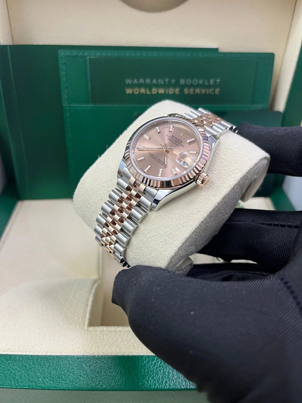 Rolex Lady-Datejust 28mm 279171 Sundust Index Oyster Stainless Steel and Rose Gold - Image 8