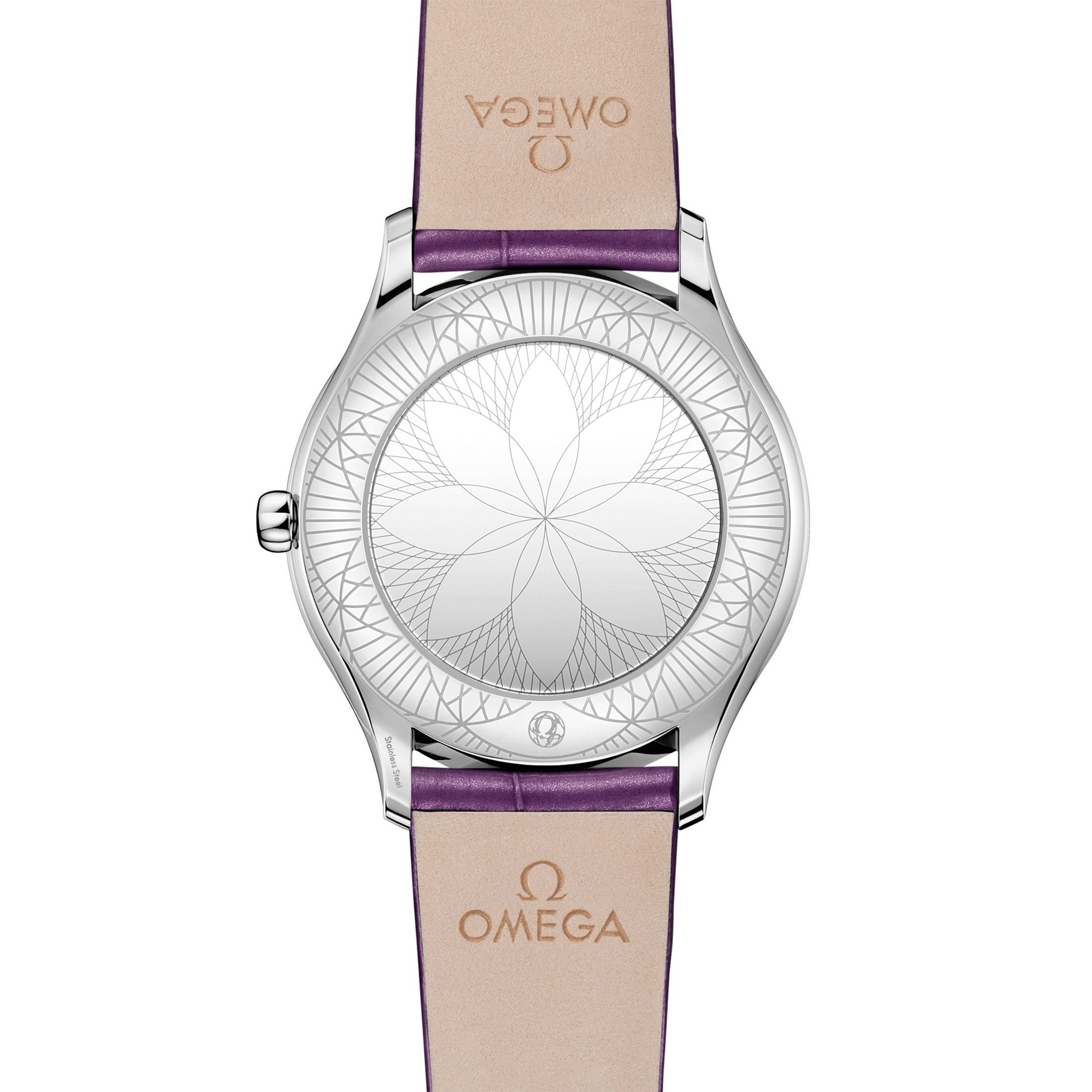 Omega De Ville Trésor quartz purple dial purple leather strap 36mm 428.18.36.60.10.003 - Image 2