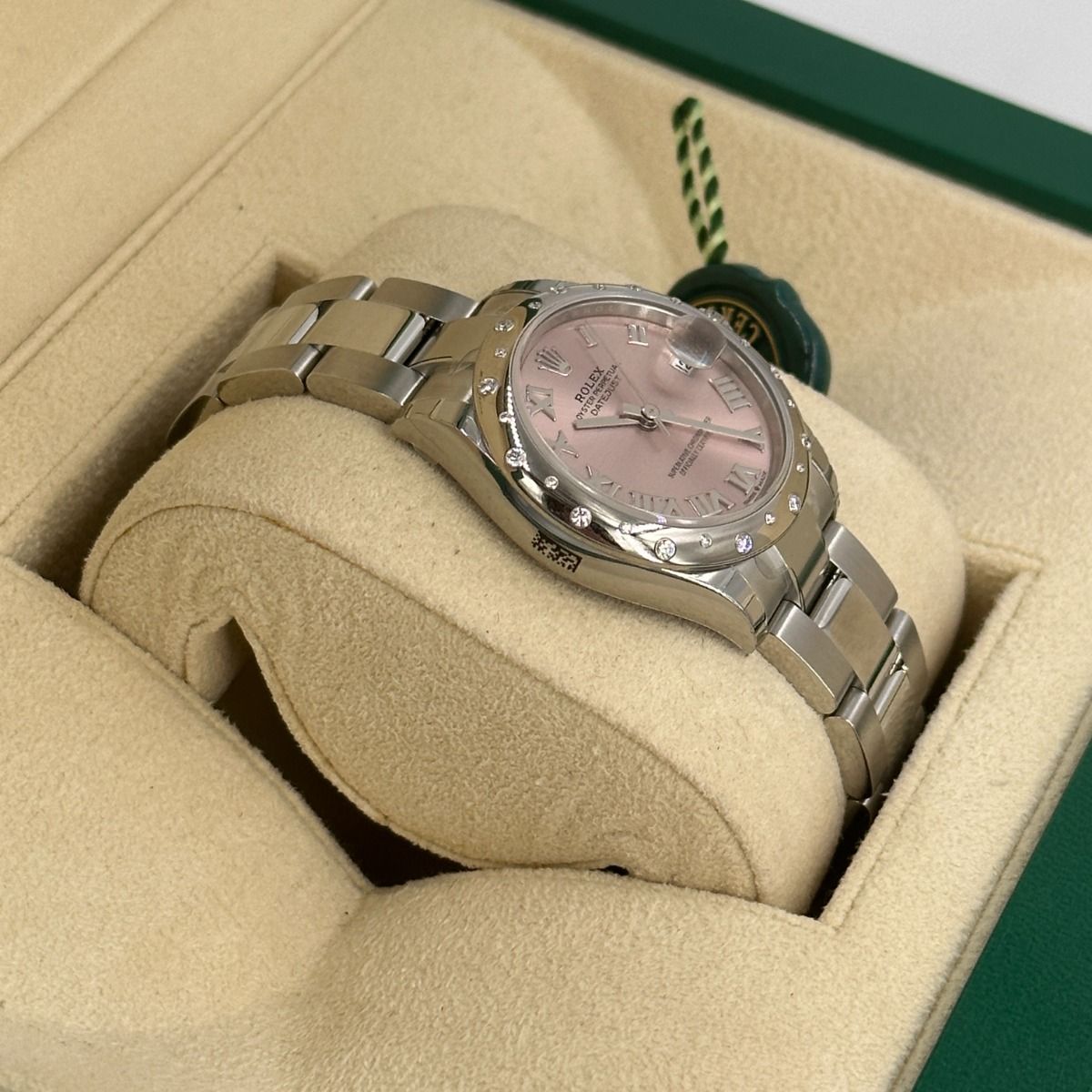 Rolex Datejust m278344-0021/0022 Pink Dial 31mm Domed Diamond Oyster Watch - Image 4