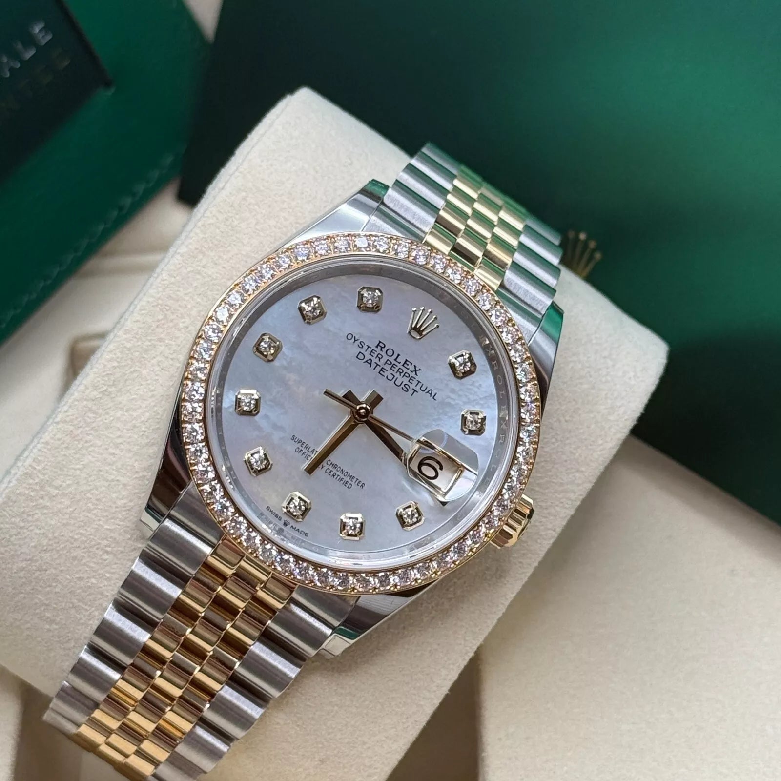 Rolex Datejust 36mm 126283 White Mother-of-Pearl Dial Jubilee Bracelet Watch - Image 7