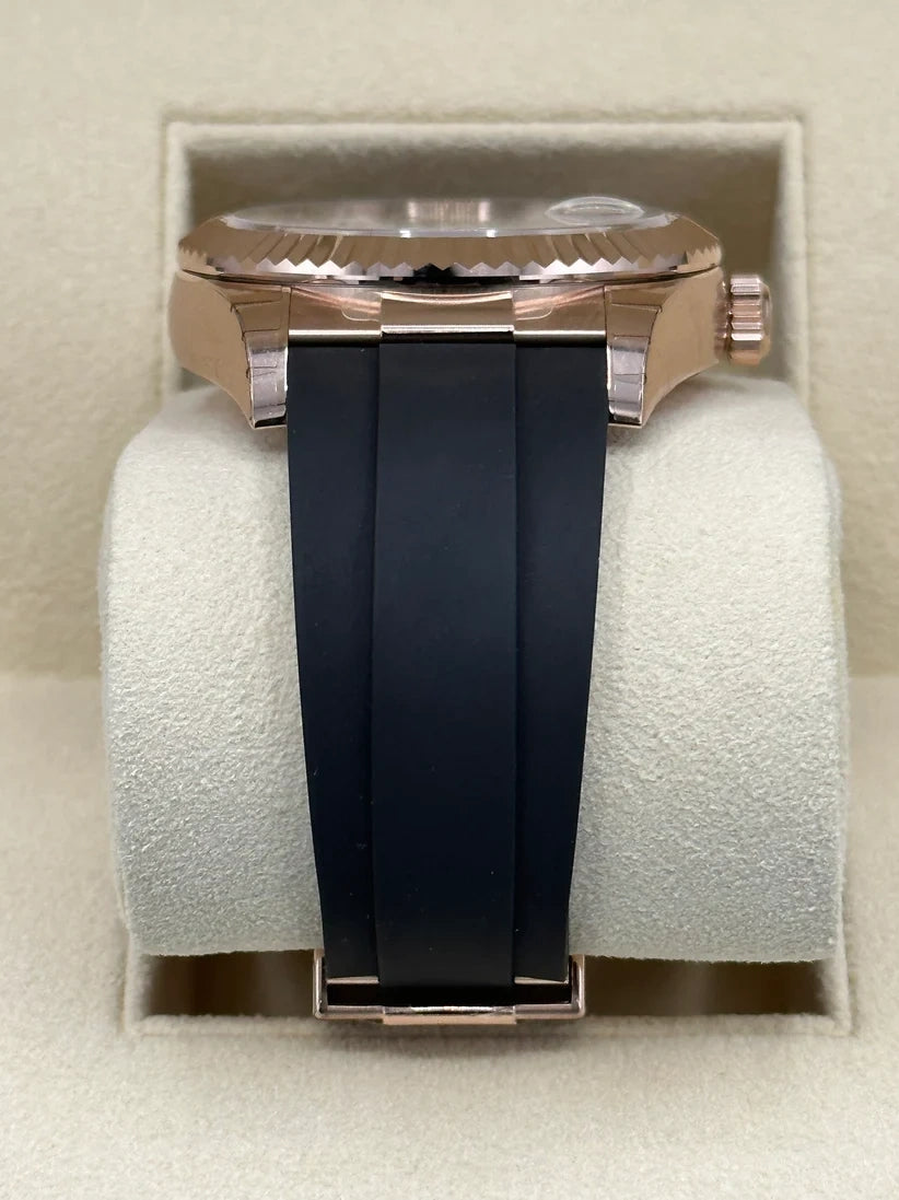 Rolex Sky-Dweller 42mm Rose Gold Chocolate Dial Oysterflex - 336235 - Image 8