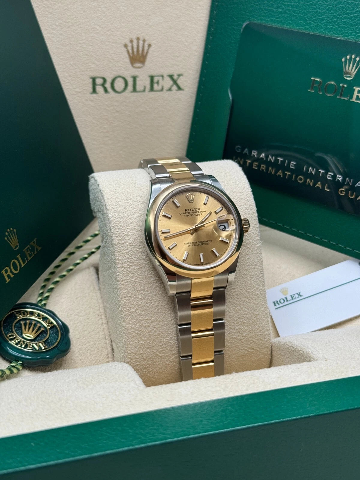 Rolex Datejust m278243-0013/0014 31mm Champagne Dial Yellow Rolesor Oyster Watch - Image 4