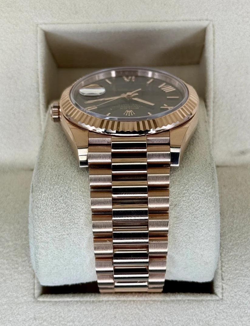Rolex Day-Date President 40mm Everose Gold Chocolate Roman Dial - 228235 - Image 7