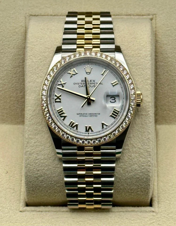 Rolex Datejust 36mm 126283 White Dial Jubilee Bracelet Watch - Image 8