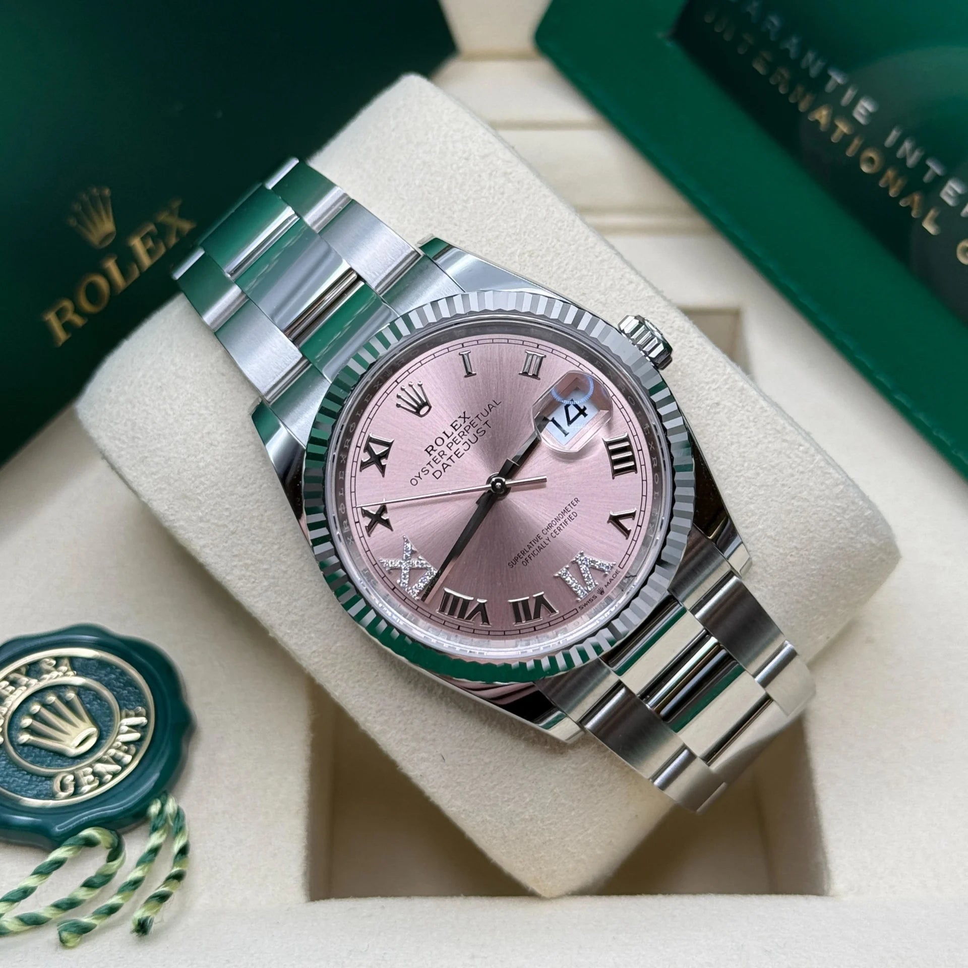 Rolex Datejust 36mm 126234 Pink Roman Dial Oyster Stainless Steel - Image 7
