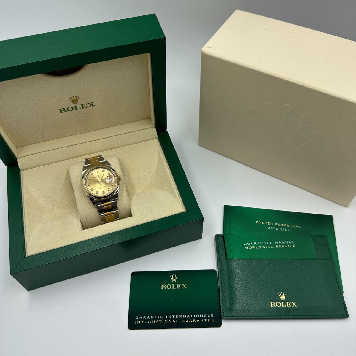 Rolex Datejust 36mm 126203 Champagne Set with Diamonds Dial Domed Bezel Oyster Bracelet - Image 8
