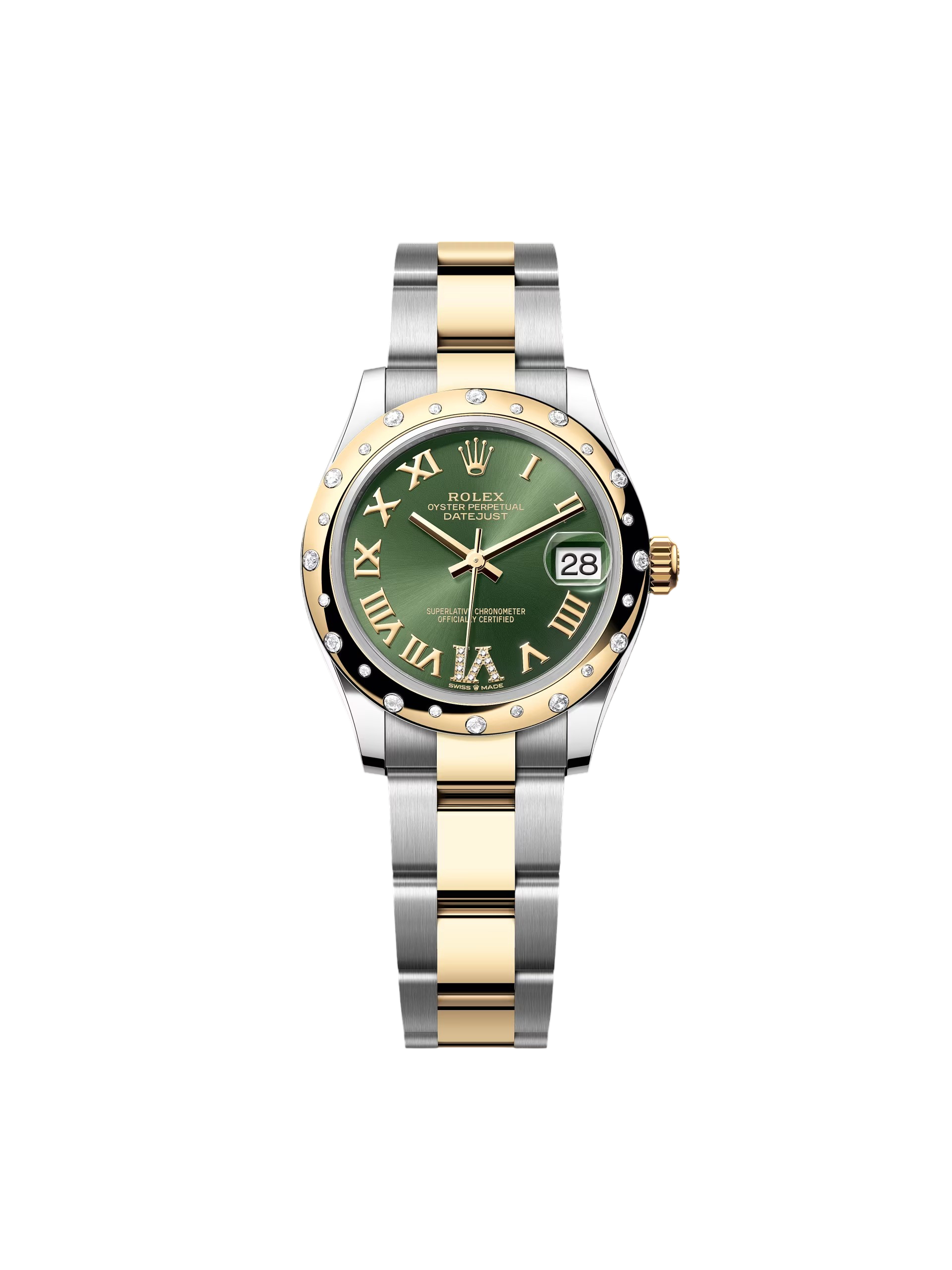 Rolex Datejust m278343 Datejust Green Dial 31mm Jubilee Steel and Yellow Gold - Image 6